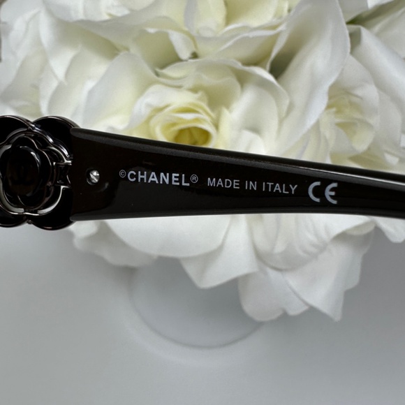 Chanel Y2K Vintage CC Logo Camellia Flower Brown Frameless Sunglasses 4164-B - Picture 7 of 14